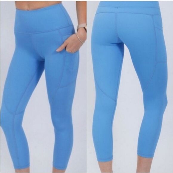 EUC WOMENS XS ZYIA CROP POCKET LEGGINGS - Picture 1 of 4